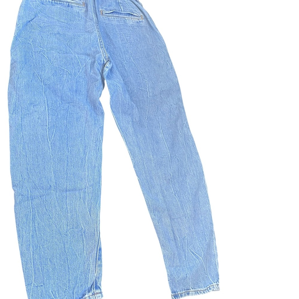 Zara Denim Paperbag Waist Jeans EUR 32 US 0 - High Rise Light Wash - Picture 4 of 11